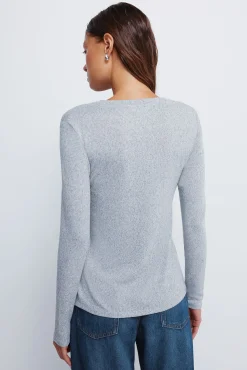 Springfield T-Shirts-T-shirt com gola cinzento