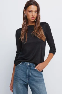 Springfield T-Shirts-T-shirt com gola preto