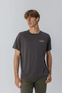 elPulpo T-Shirts-T-shirt com logo trançado Cinzento