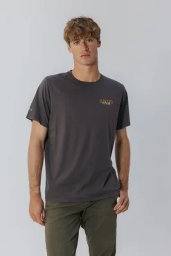 elPulpo T-Shirts-T-shirt com logo trançado Cinzento