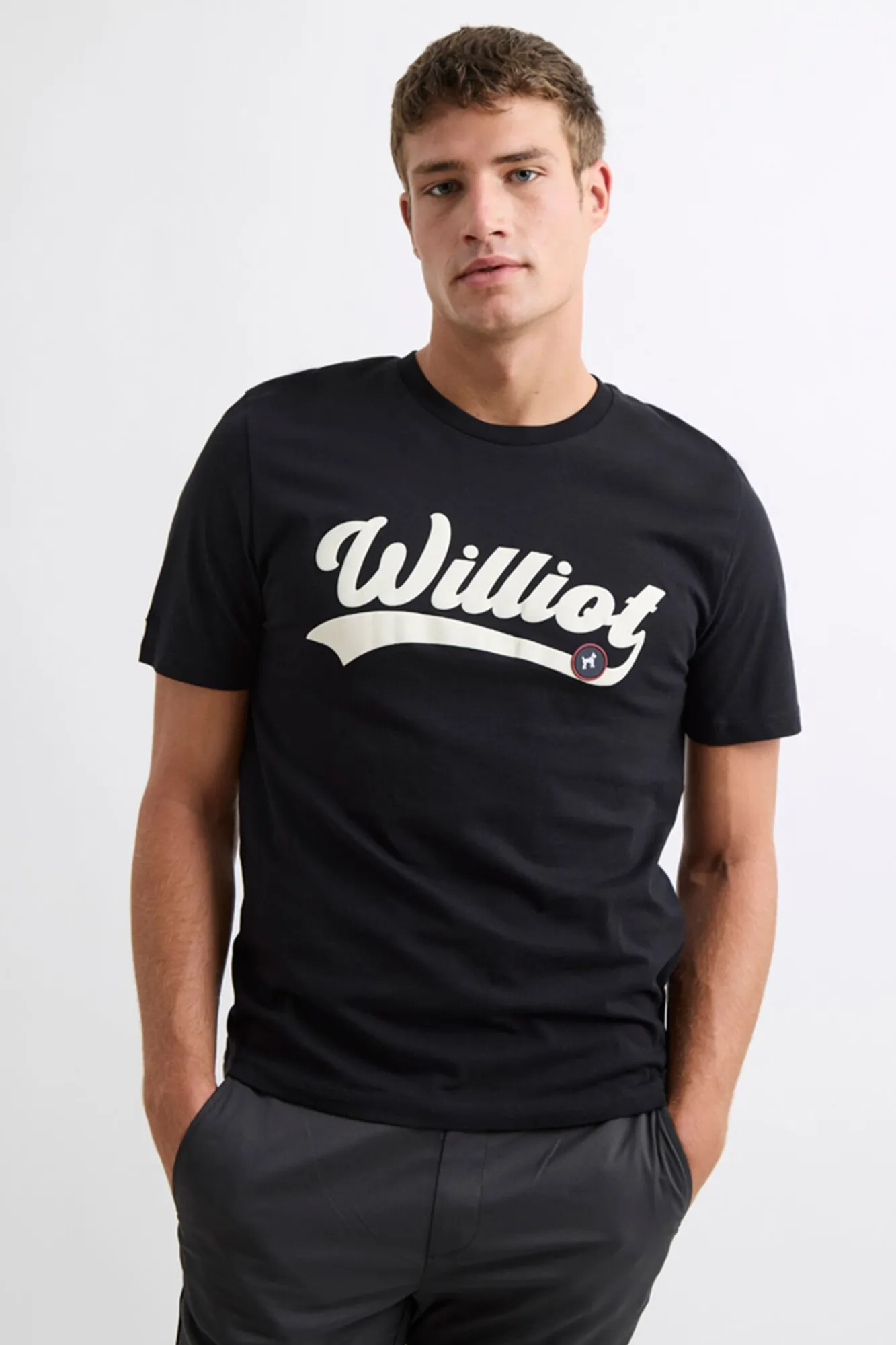 Williot T-Shirts-T-shirt com logo vintage Preto