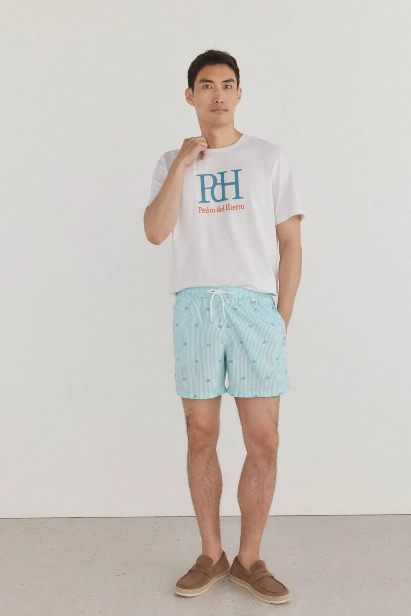 Pedro del Hierro T-Shirts-T-shirt com logotipo Branco