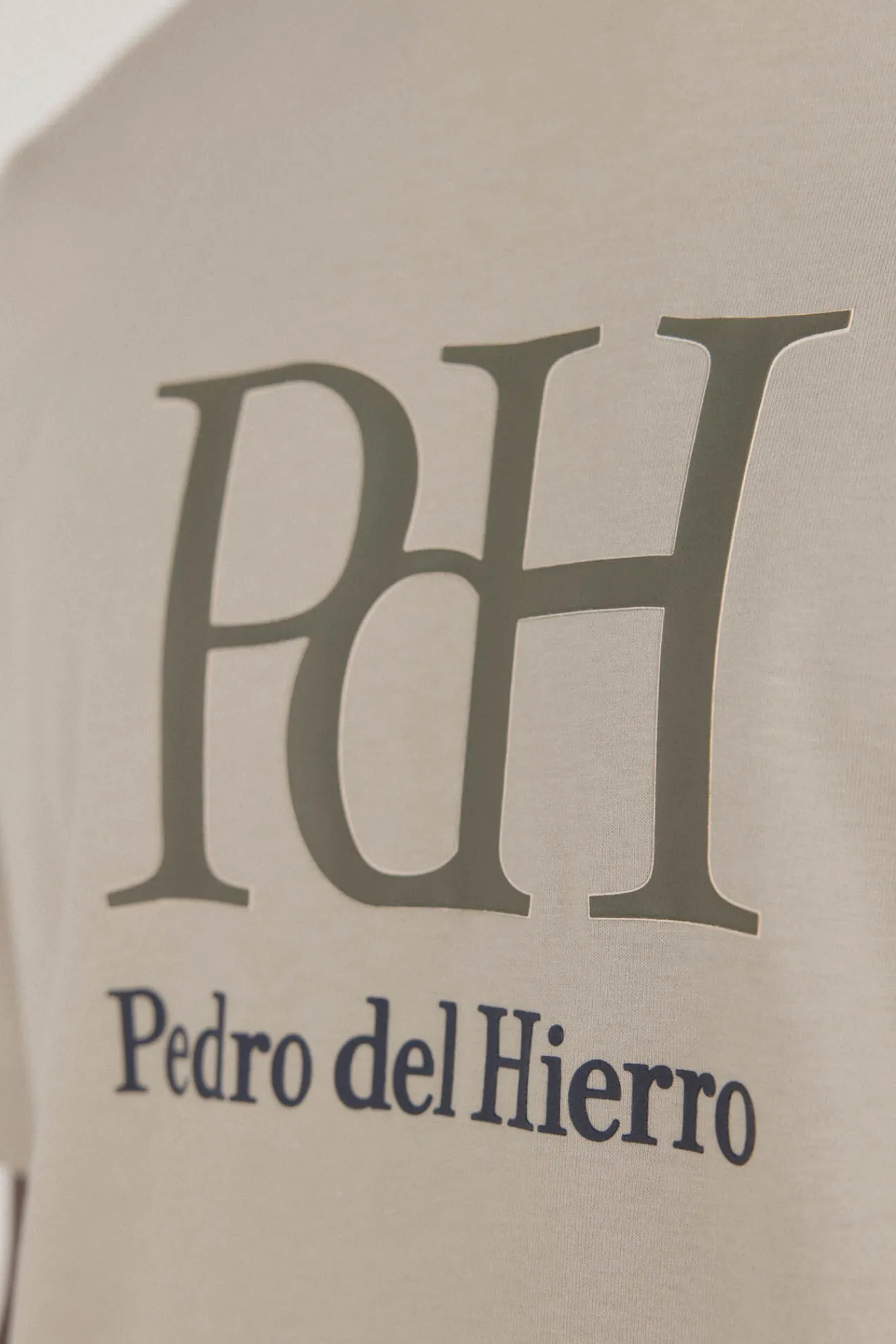 Pedro del Hierro T-Shirts-T-shirt com logotipo Beige