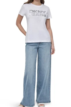 DKNY T-Shirts-T-shirt com o logo da branco