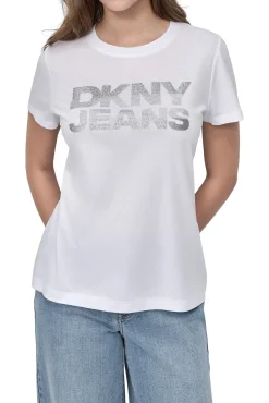 DKNY T-Shirts-T-shirt com o logo da branco