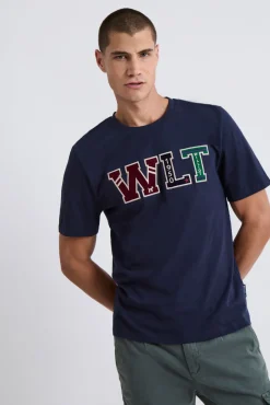 Williot T-Shirts-T-shirt com o logo da WLT Azul