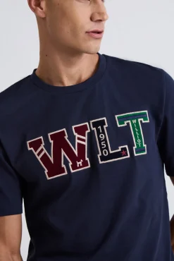 Williot T-Shirts-T-shirt com o logo da WLT Azul
