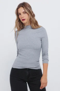 Springfield T-Shirts-T-shirt com strass cinzento