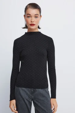 Springfield T-Shirts-T-shirt com strass preto