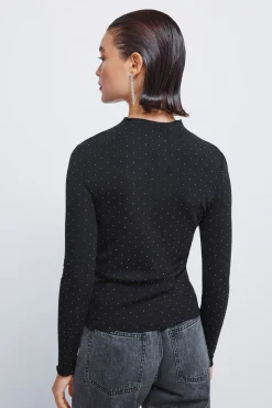 Springfield T-Shirts-T-shirt com strass preto