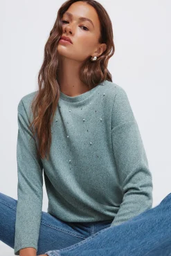 Springfield T-Shirts-T-shirt com tachas posicionadas verde