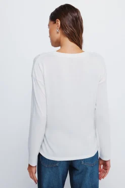 Springfield T-Shirts-T-shirt com tachas posicionadas branco