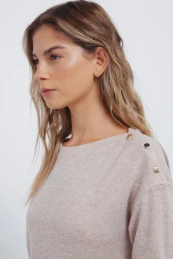 Springfield T-Shirts-T-shirt combinada com botões nos ombros cru