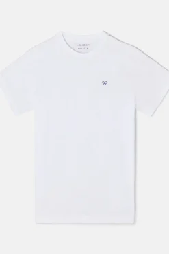 Silbon T-Shirts-T-shirt círculo étnico Branco