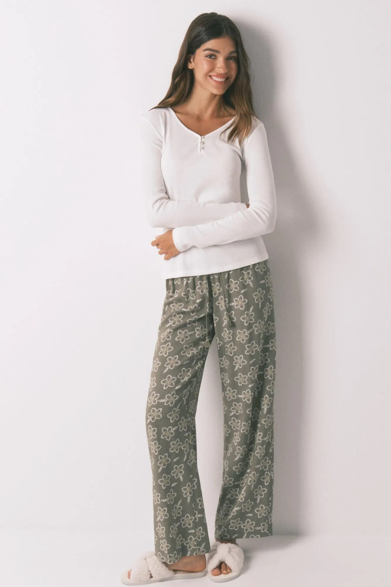 Women'secret T-Shirts-T-shirt de algodão tipo padeiro branco