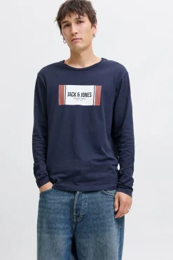 Jack & Jones T-Shirts-T-shirt de corte regular azul