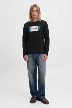Jack & Jones T-Shirts-T-shirt de corte regular preto