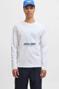 Jack & Jones T-Shirts-T-shirt de corte regular branco