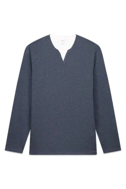 Springfield T-Shirts-T-shirt de gola padeiro manga com gola redonda azul