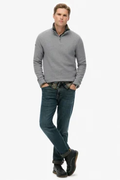 Superdry Camisolas-T-shirt de gola redonda cinzento