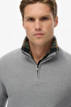 Superdry Camisolas-T-shirt de gola redonda cinzento