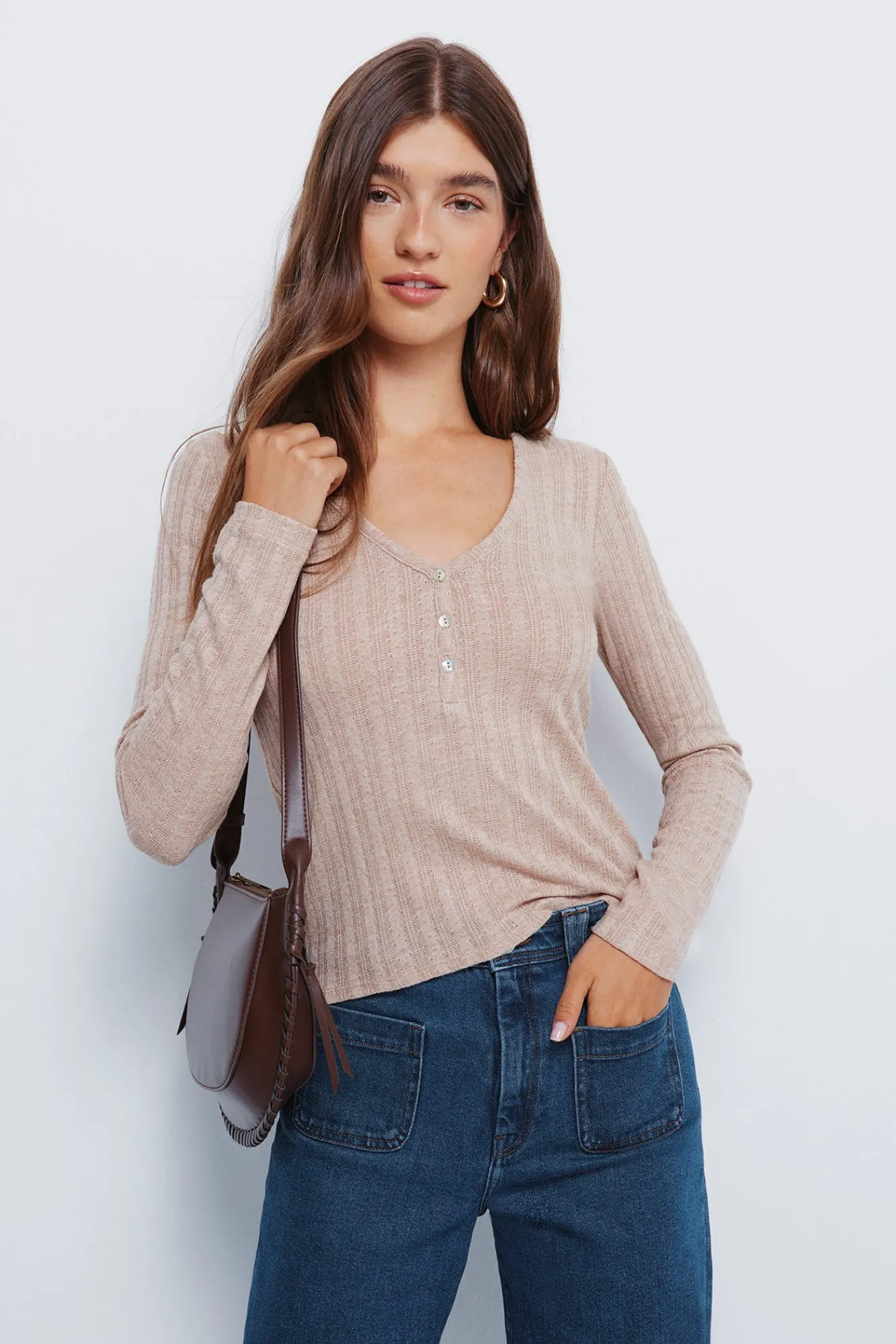 Springfield T-Shirts-T-shirt de malha com corte Baker cru