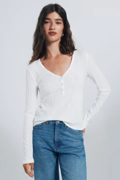 Springfield T-Shirts-T-shirt de malha com corte Baker branco