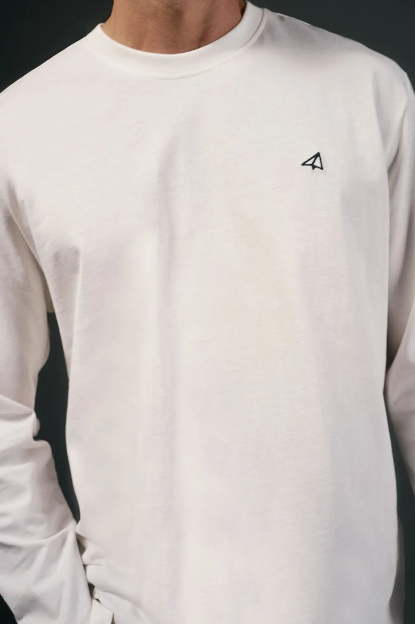 OOTO T-Shirts-T-shirt de manga comprida Branco