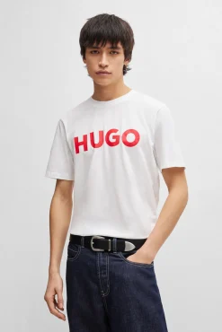 HUGO T-Shirts-T-shirt de manga curta Branco