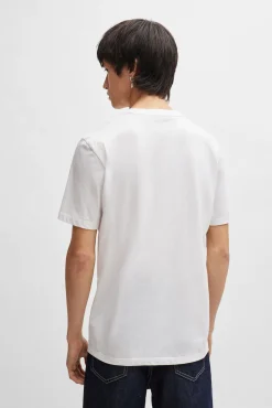HUGO T-Shirts-T-shirt de manga curta Branco