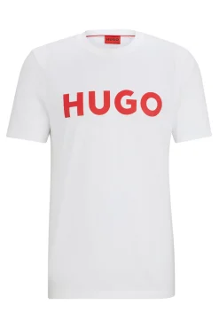 HUGO T-Shirts-T-shirt de manga curta Branco