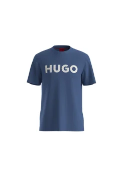 HUGO T-Shirts-T-shirt de manga curta Azul