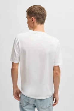 HUGO T-Shirts-T-shirt de manga curta Branco
