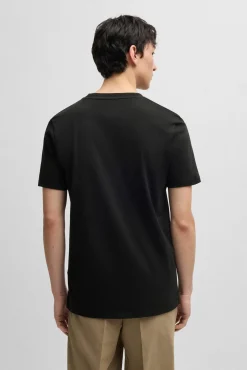 HUGO T-Shirts-T-shirt de manga curta Cinzento