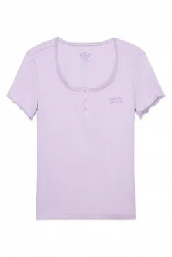 Women'secret T-Shirts-T-shirt de manga curta de algodão lilás rosa