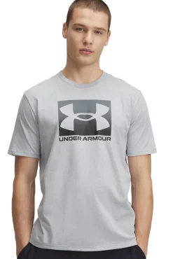 Under Armour T-Shirts-T-shirt de manga curta de homem cinzento