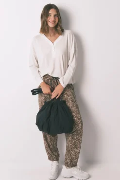 Women'secret T-Shirts-T-shirt de manga manga waffle marfim bege