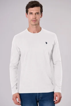 Us Polo T-Shirts-T-shirt de manga manga Will Branco