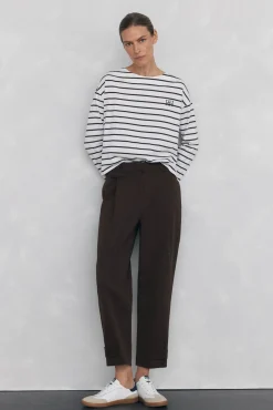 Pedro del Hierro T-Shirts-T-shirt de marinheiro de algodão espanhol Branco