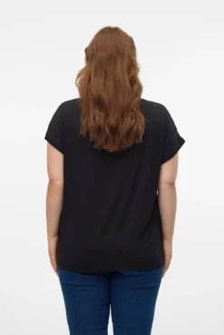 Vero Moda Curve T-Shirts-T-shirt de renda plus size Preto