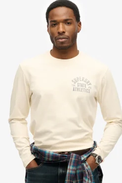 Superdry T-Shirts-T-shirt decote redondo bege