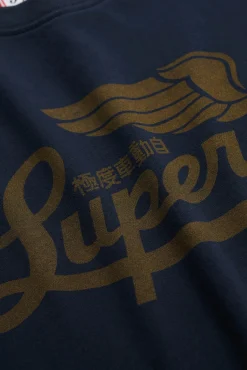 Superdry T-Shirts-T-shirt decote redondo azul