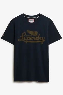 Superdry T-Shirts-T-shirt decote redondo azul