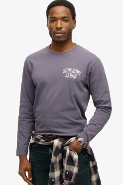 Superdry T-Shirts-T-shirt decote redondo cinzento