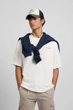 Silbon T-Shirts-T-shirt especial para sociedade de tênis Ecru