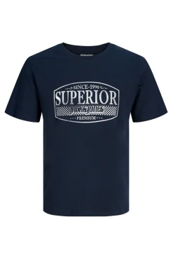 Jack & Jones T-Shirts-T-shirt estampada à frente Azul