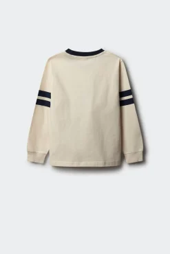 Springfield Kids T-Shirts-T-shirt feminina de manga comprida Varsity Dog branco