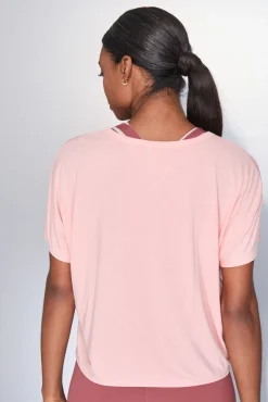 Dash and Stars T-Shirts-T-shirt laranja de manga curta e manga vermelho