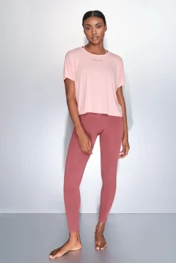 Dash and Stars T-Shirts-T-shirt laranja de manga curta e manga vermelho