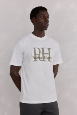 Pedro del Hierro T-Shirts-T-shirt logo Branco